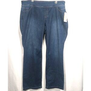 reCreation Jeans Womens 18 Blue Denim Pull On Flexi-Fit Waistband Comfort No Gap